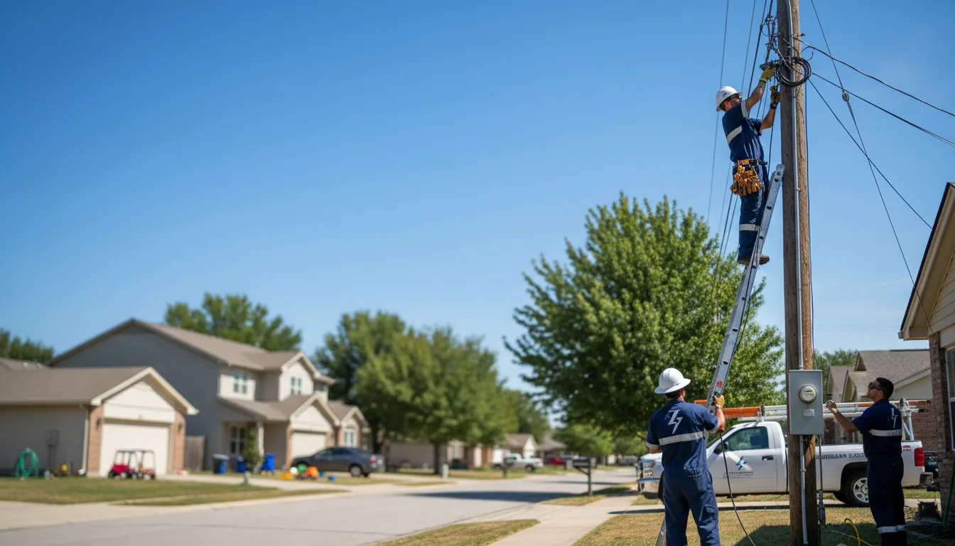 Residential electrician providing installation services in Simonton, TX